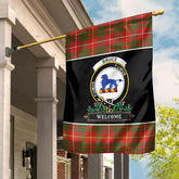 Clan Bruce Modern Tartan Crest Garden Flag  - Welcome  AP27 Clan Bruce Tartan Today